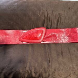 Berman's Vintage Genuine Leather Red Y2K Belt